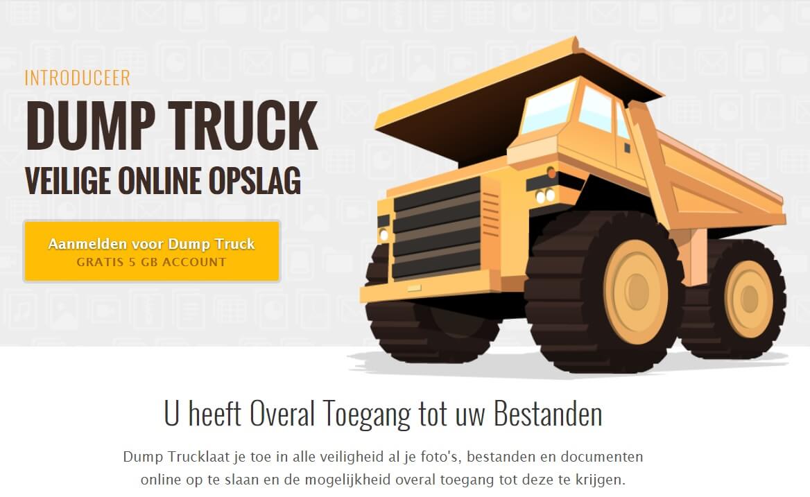 bezig zoals dat Panter Gratis cloud opslag van Dump Truck - Cloud for Free